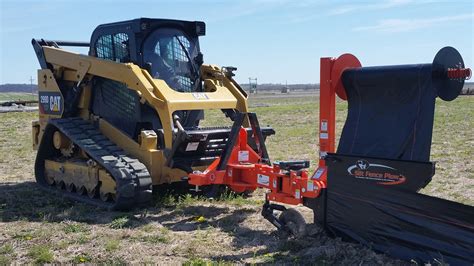 skid steer silt fence plow